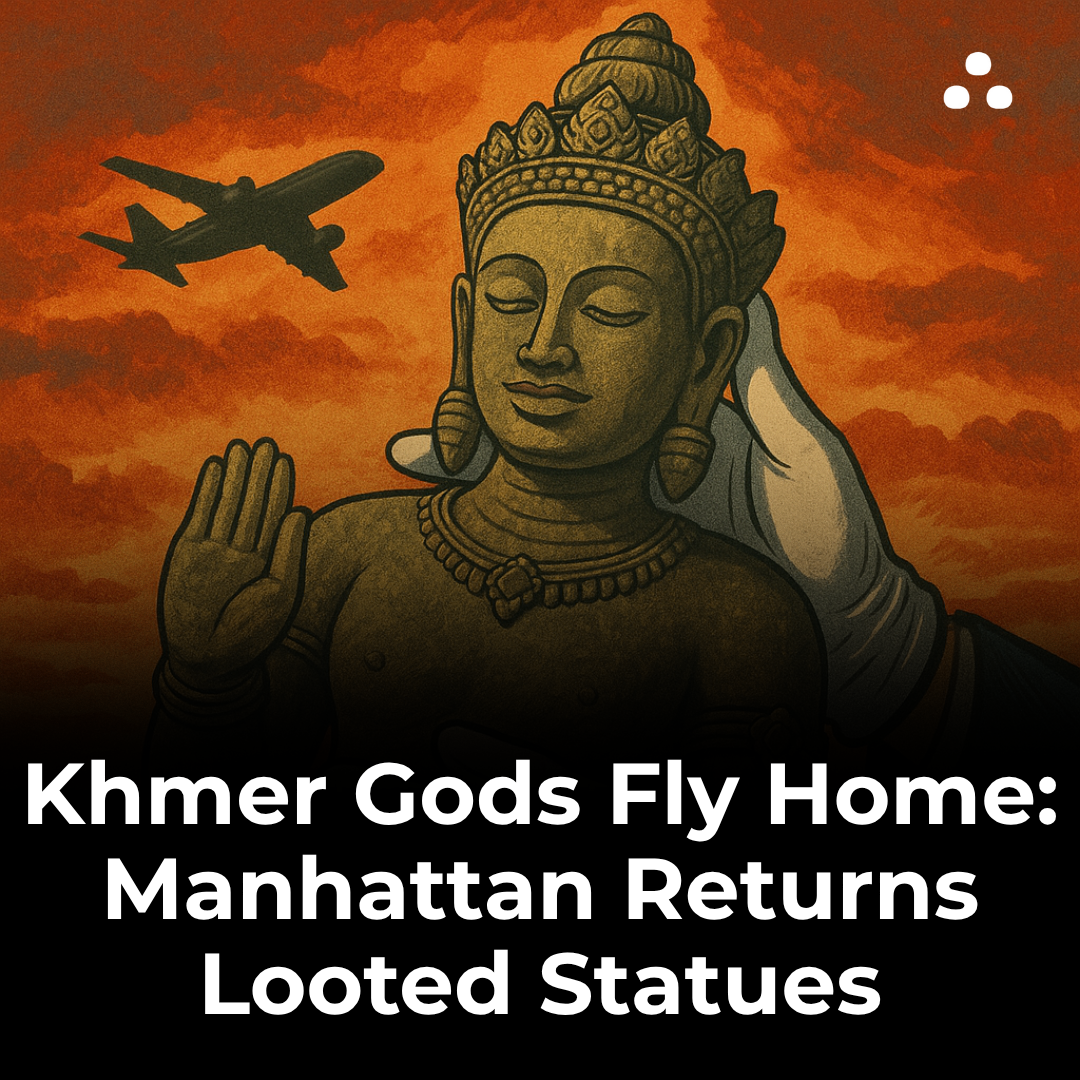 From which Cambodian temple complex were the returned statues looted?