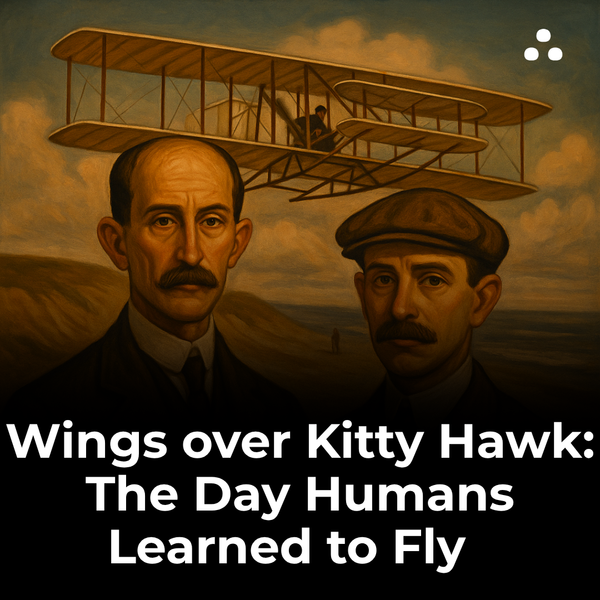 Where did the Wright brothers achieve the first controlled, powered flight?