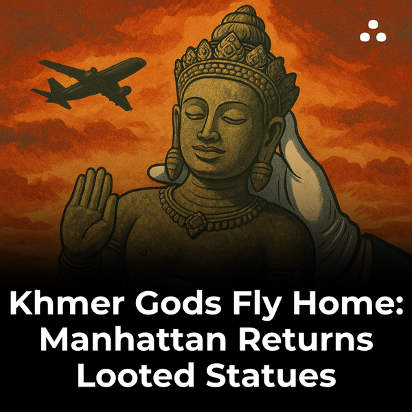 From which Cambodian temple complex were the returned statues looted?