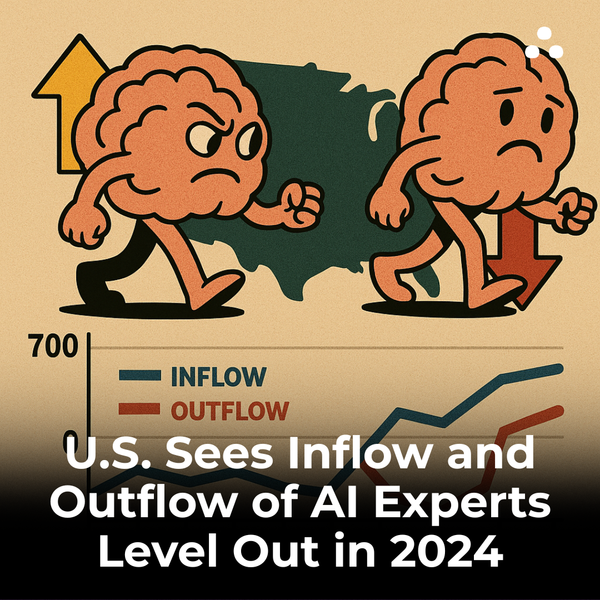 What shift happened in U.S. AI talent in 2024?